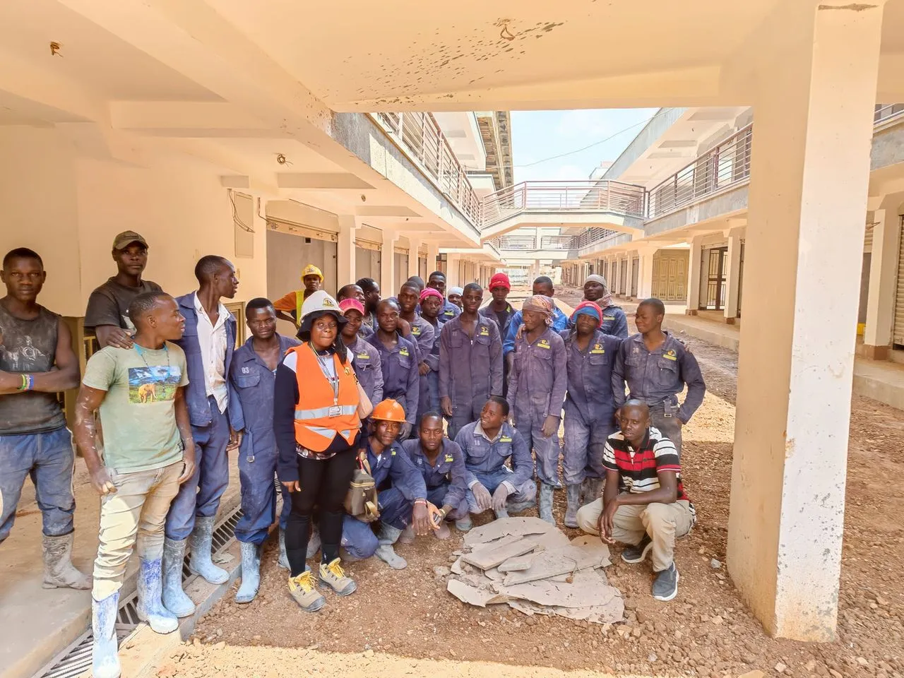 Terrazzo Masters craftsmen in uniform on site