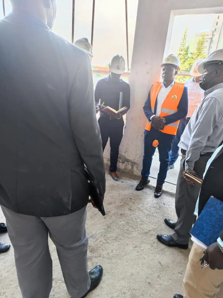 Emmanuel Kijjambu on a project site visit