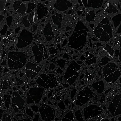 Illustration of midnight obsidian terrazzo