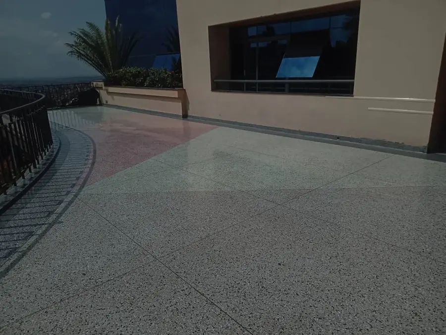 Terrazzo floor at Next Media Comms, Naguru