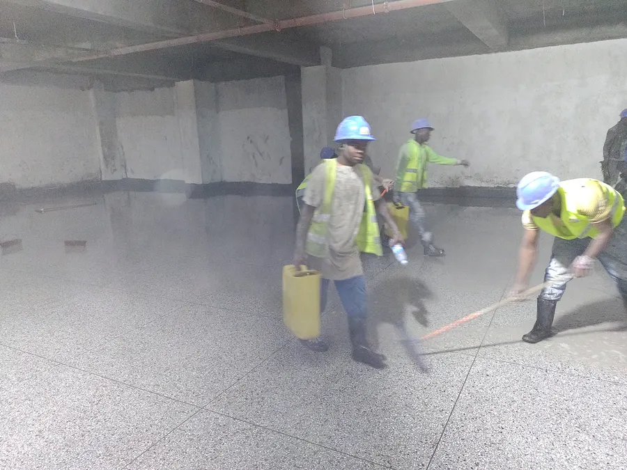 Terrazzo work at Speke Resort Munyonyo